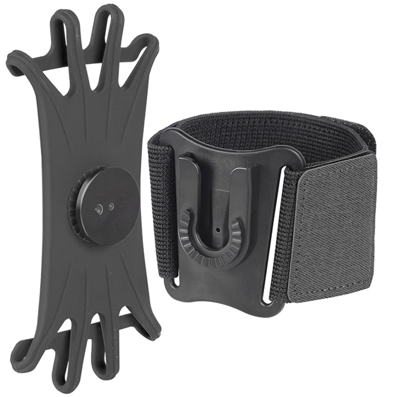 Free Sample Detachable 360 Rotatable Cellphone Holder For Running Walking Custom Logo Rotate Mobile Phone Armband Wristband