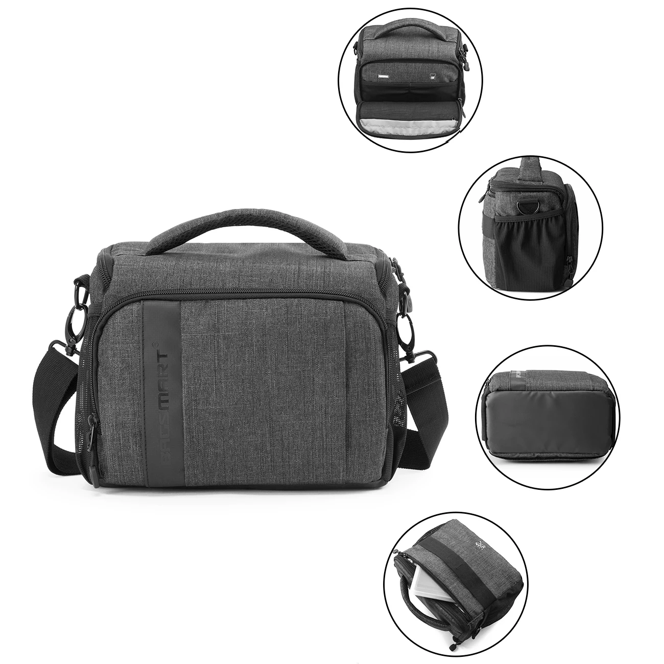 OEM ODM BSCI Factory Camera Bag Padded Shoulder Bag Camera Case With Rain Cover For SLR DSLR Lenses Cables Accessories