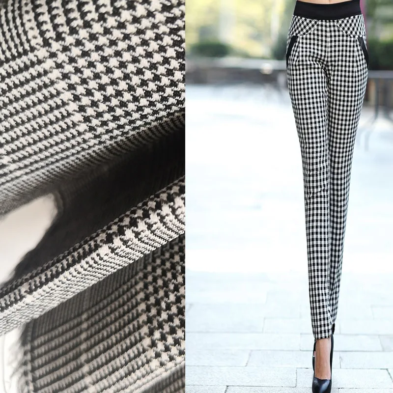 Factory Price Manufacturer Supplier Men Jeans Skinny Stretch Mark For Pants Legging and Trousers Check Yarn Dye Bengaline Fabric