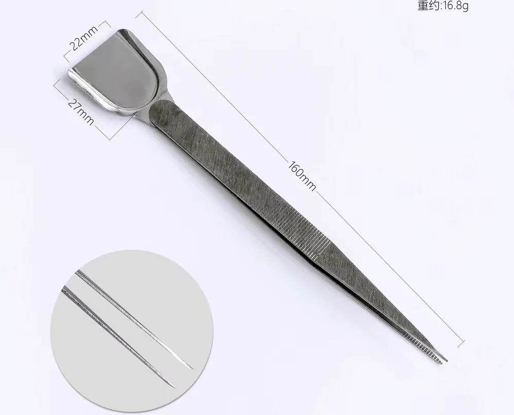 Bead Scoop Tweezers Pick-up with Shovel Customize Jewelry Stainless Steel Tools