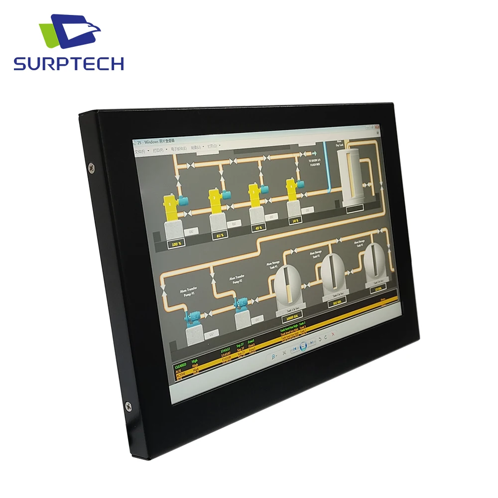 High Quality 10.1 Inch LCD  for Security System with BNC AV HDMI IPS 1024*600 HDMI VGA Metal Aluminum TFT LCD industrial monitor