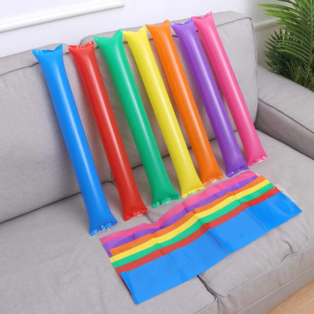 Custom Cheering Stick Balloons Bang Inflatable Sticks Thunder Red Blue Cheer Inflatable Stick Toys