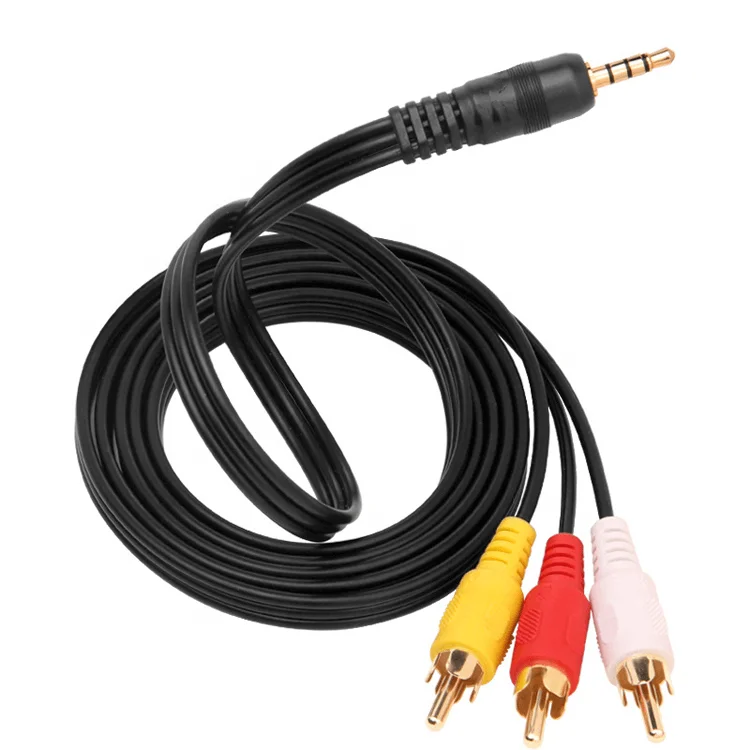 Farsince hot selling 3 RCA 3.5mm aux to 3 RCA av audio cable