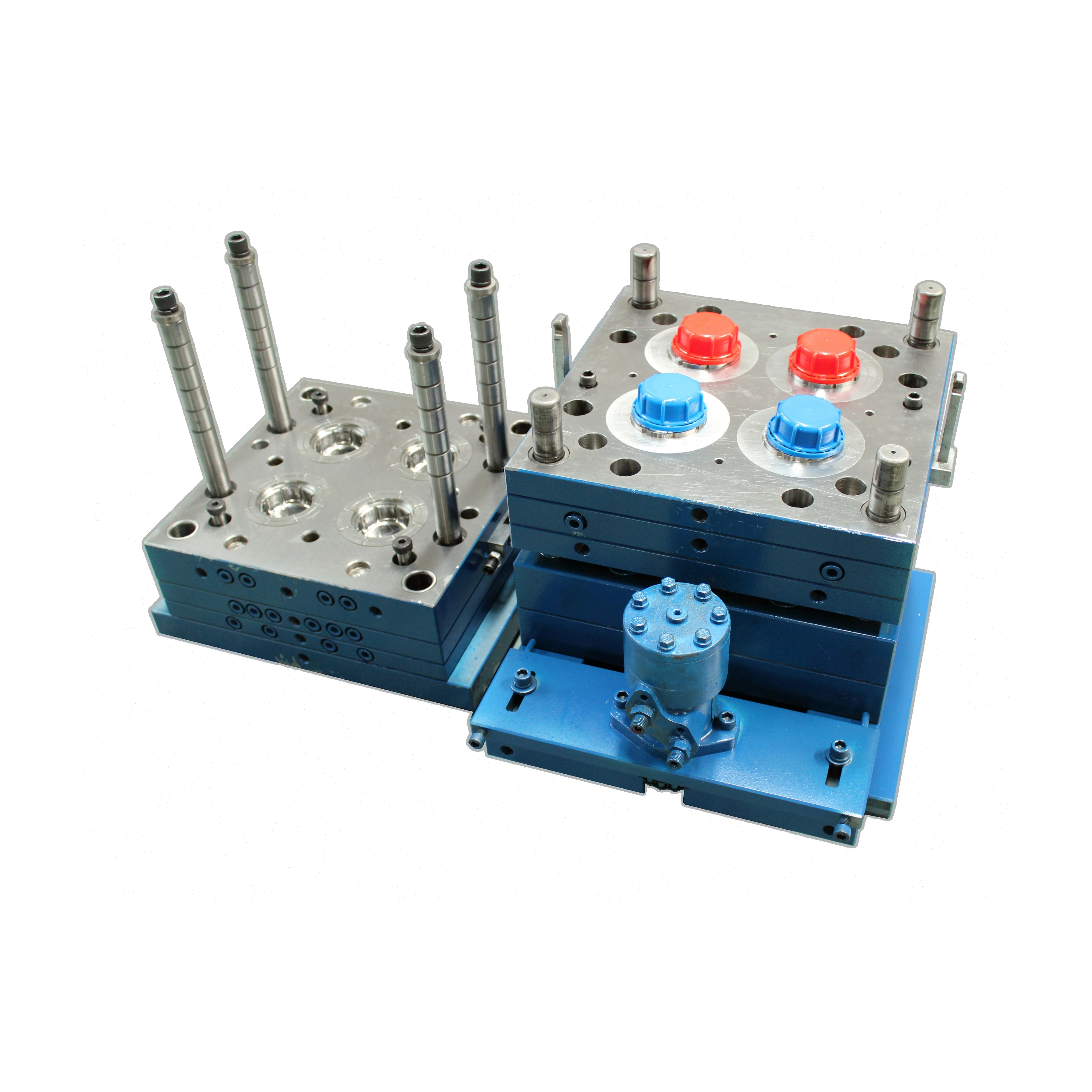 4 cavity 5gallon plastic jerry can thread unscrew cap mould with cold runner