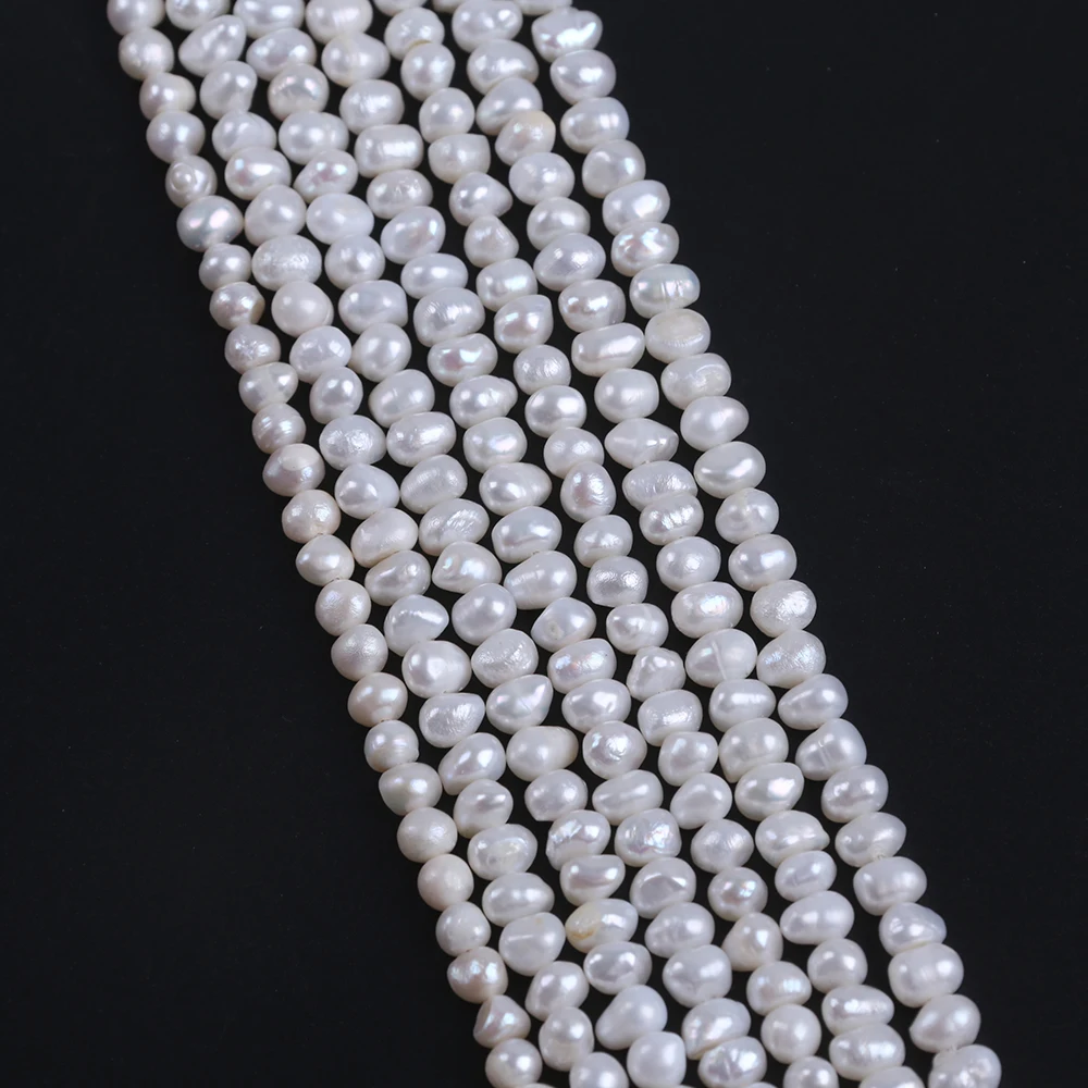 Wholesale  5-6mm  Potato  Pearl  Strands River Pearls For Pearl-Jewelry