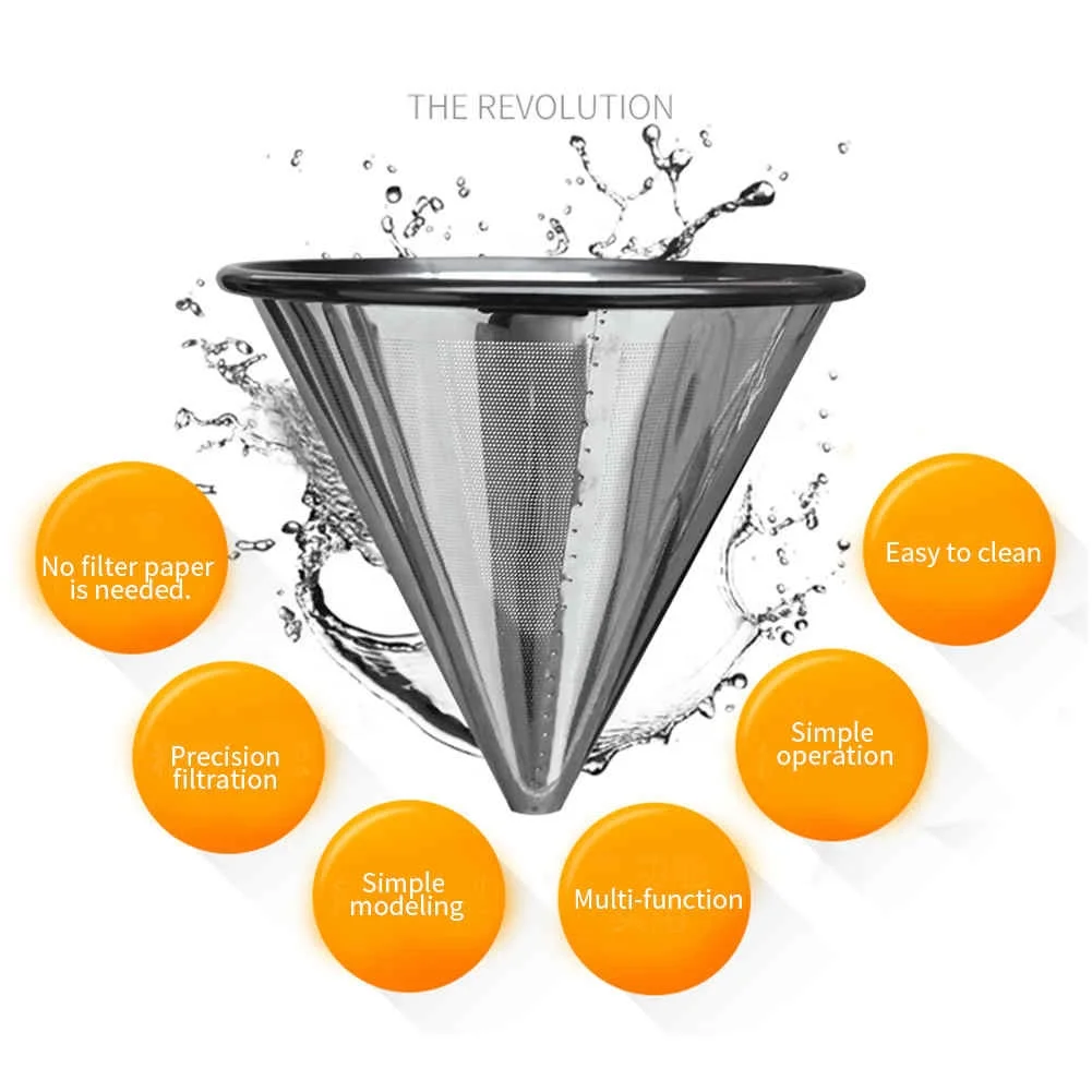 Чайные инструменты многоразовый держатель для чая аксессуары сетчатый портативный стакан домашняя Воронка Из Нержавеющей Стали капельный фильтр кофе