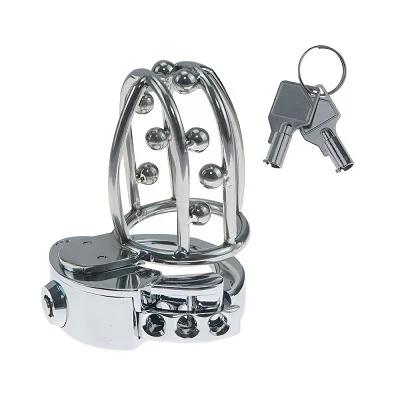 Stainless Steel Male Chastity Device Sex Toys Male Chastity Cage Cock cages with adjustable ring