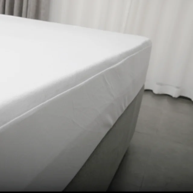 Wholesale Waterproof Mattress Protector Double Layer with PU Vinyl Fitted Sheet Bed Bug Mattress Cover