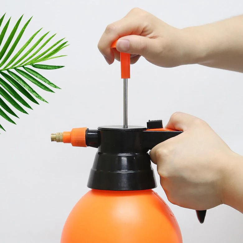 china atomizer high pressure sprayer 2l/3l orange hand pressure trigger sprayer bottle manual garden watering pump spray bottle
