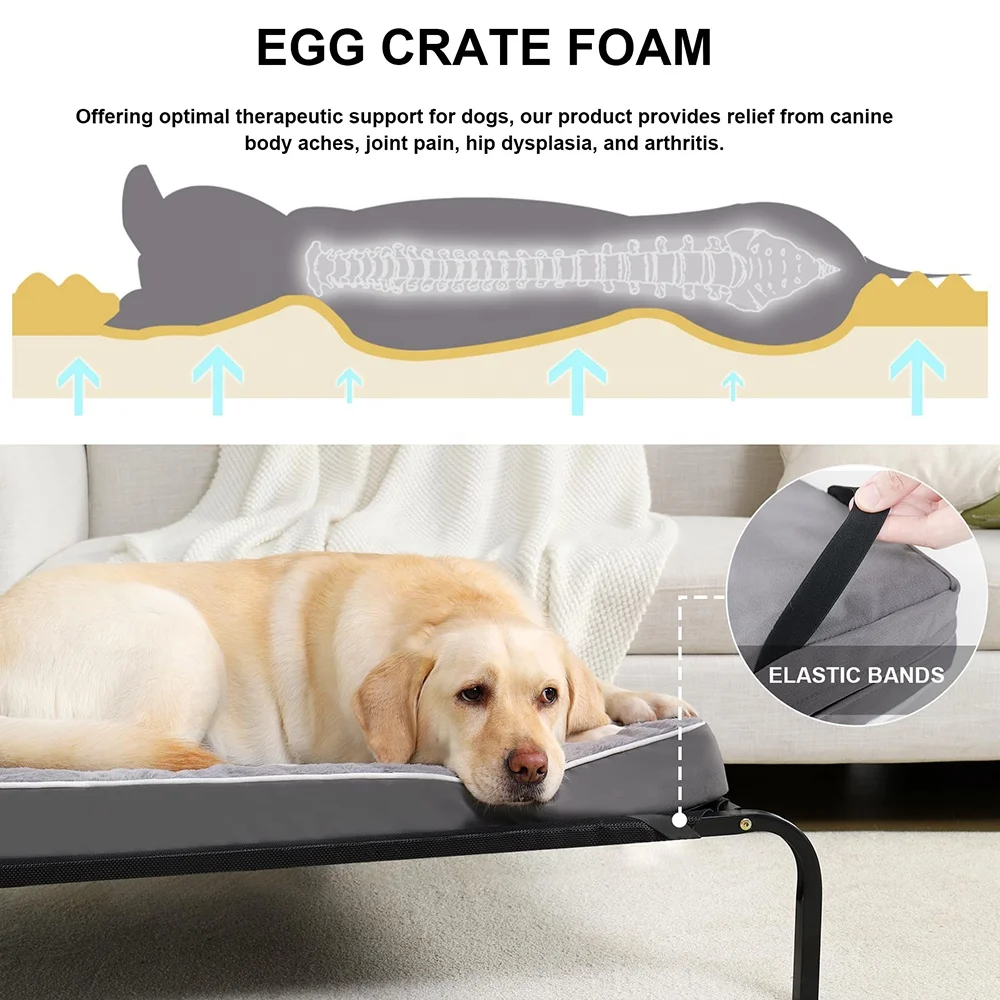 Dog Crate Mattress Reversible Cool and Warm Orthopedic Kennel Cushion Summer Washable Plush Warm Dog Bed