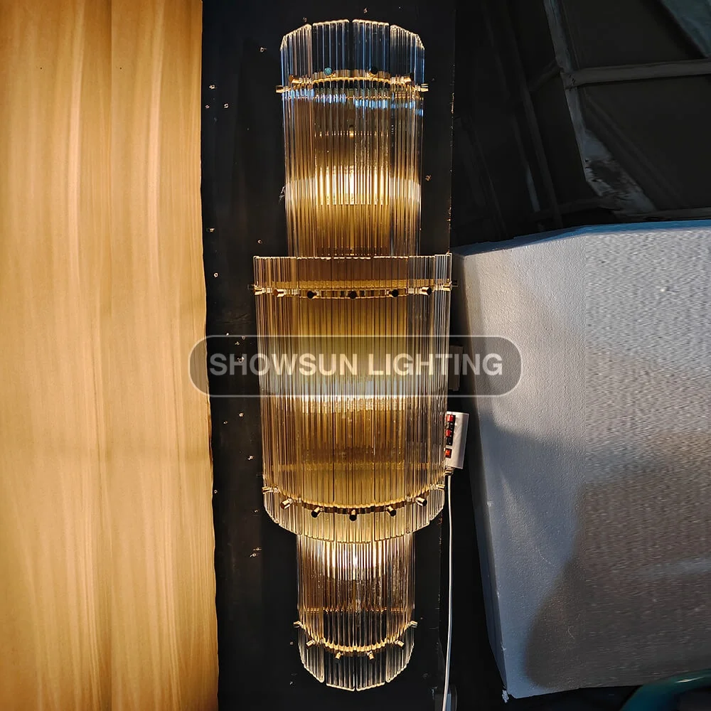 Luxury glass shade led wall lights indoor modern home decoration wall lamp