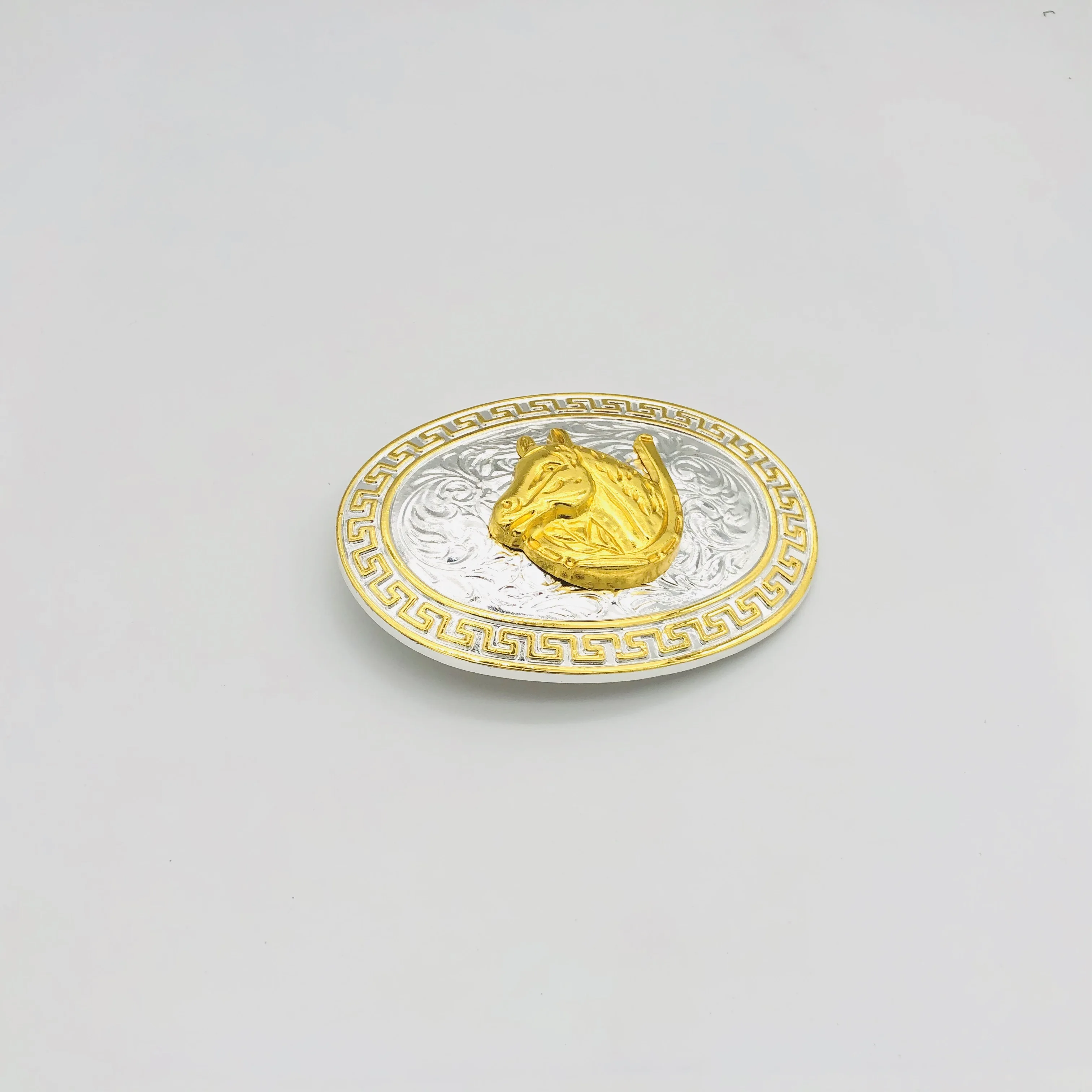 Manufacturer custom western gold/silver metal zinc alloy Belt Buckle