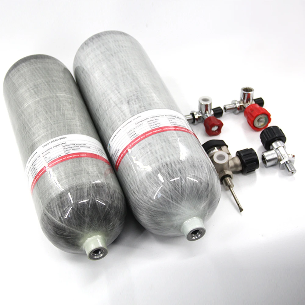 Alsafe 6.8L 9L High Pressure 300bar 4500psi wrapped carbon fiber cylinder composite empty gas tank