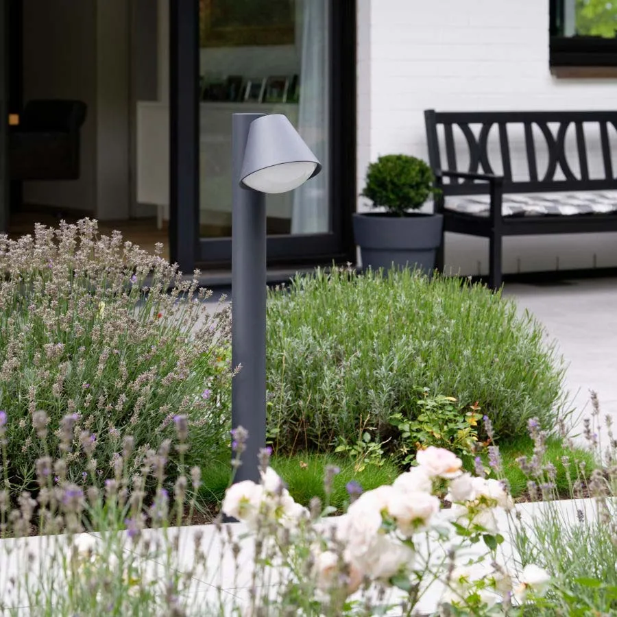 Aluminum Outdoor Bollard LED Lawn Light IP65 Waterproof Garden Lamp with Warm White CCT Energy Saving 220V Bronze Body