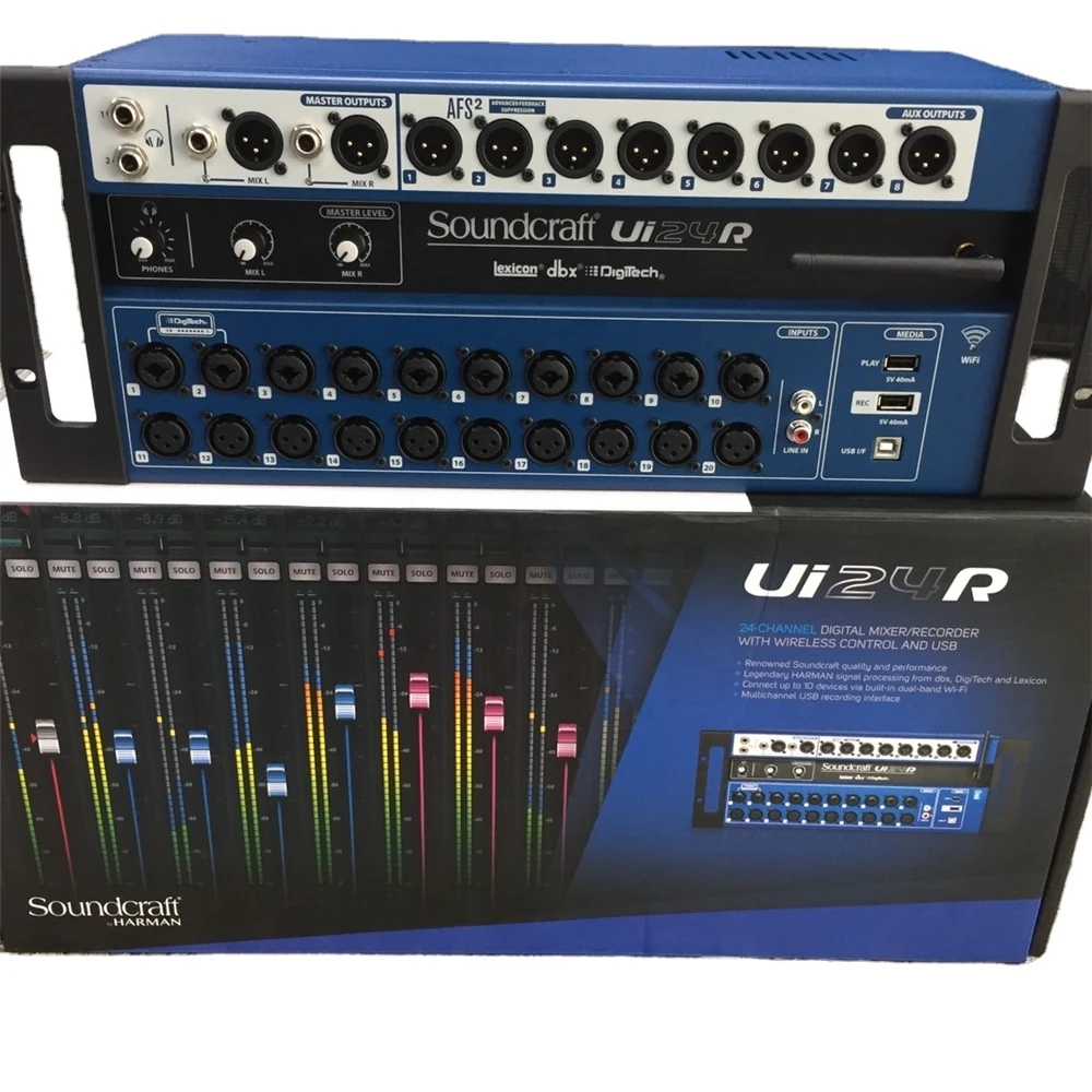 Бесплатная доставка для Soundcraft Ui24R 24-канальный цифровой микшер многодорожечный USB-рекордер с беспроводным управлением