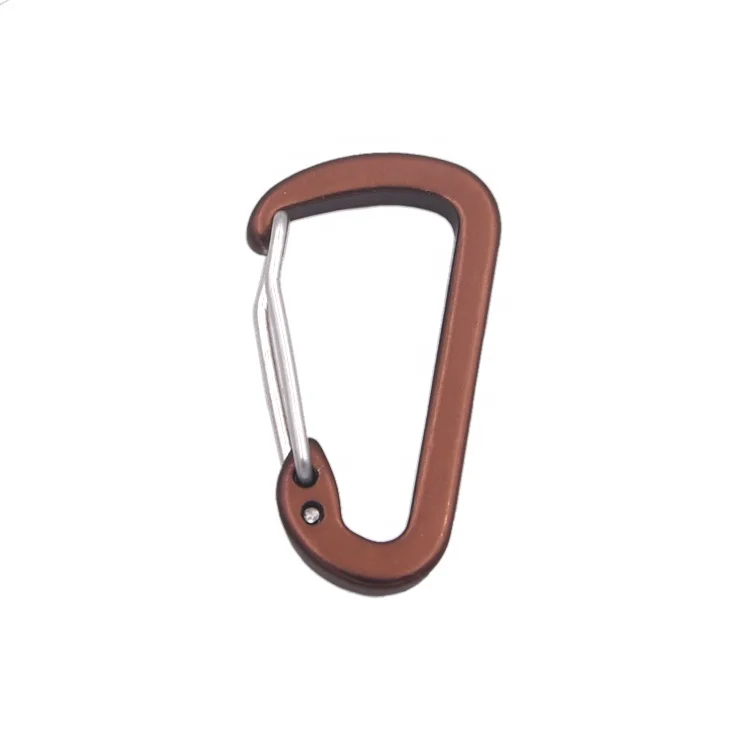 Factory wholesale mini wire gate carabiner keychain metal snap hook aluminum spring clip