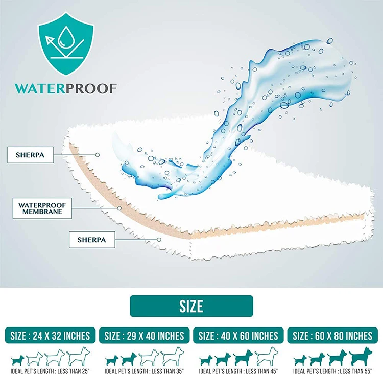 Fuzzy Plush Furniture Protector Sofa Couch Bed Waterproof Dog Blanket