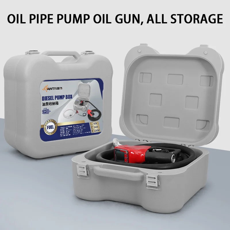 Cavitt Portable Fuel Pump 220V Diesel Pump Box Fuel Pump Set With Explosion-Proof Tubes And Self-sealing Gun