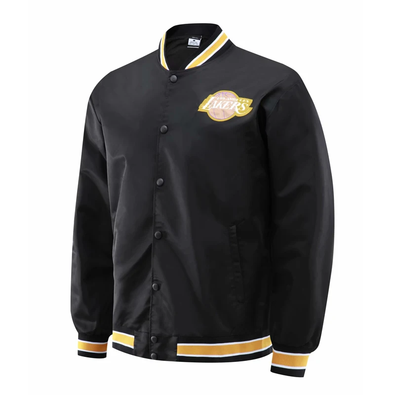 New Design Embroidery Logo Winter Mens Boys Bomber Basketball Jacket