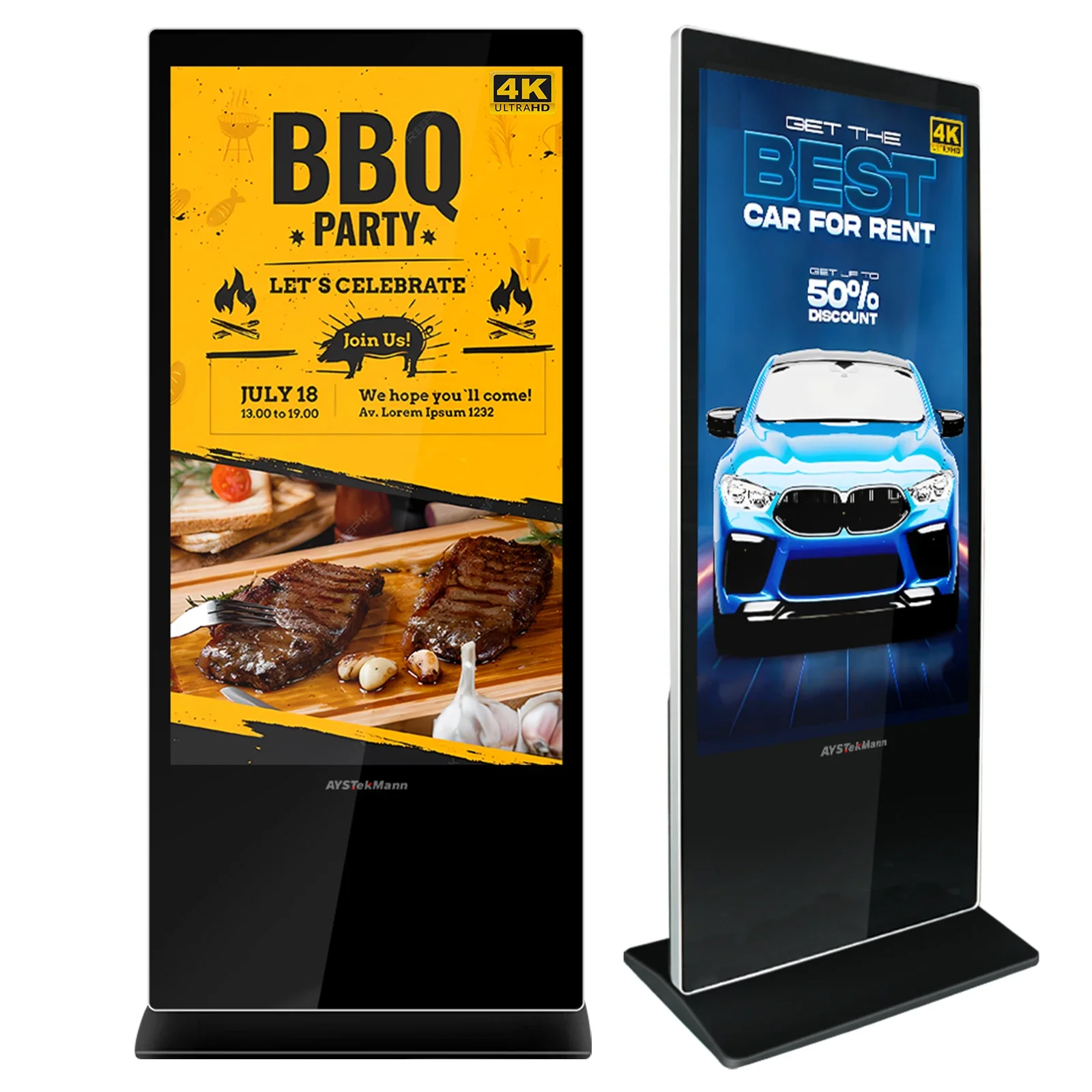 Напольный цифровой вывески киоск для помещений Android LCD рекламный сенсорный экран светодиодный плеер
