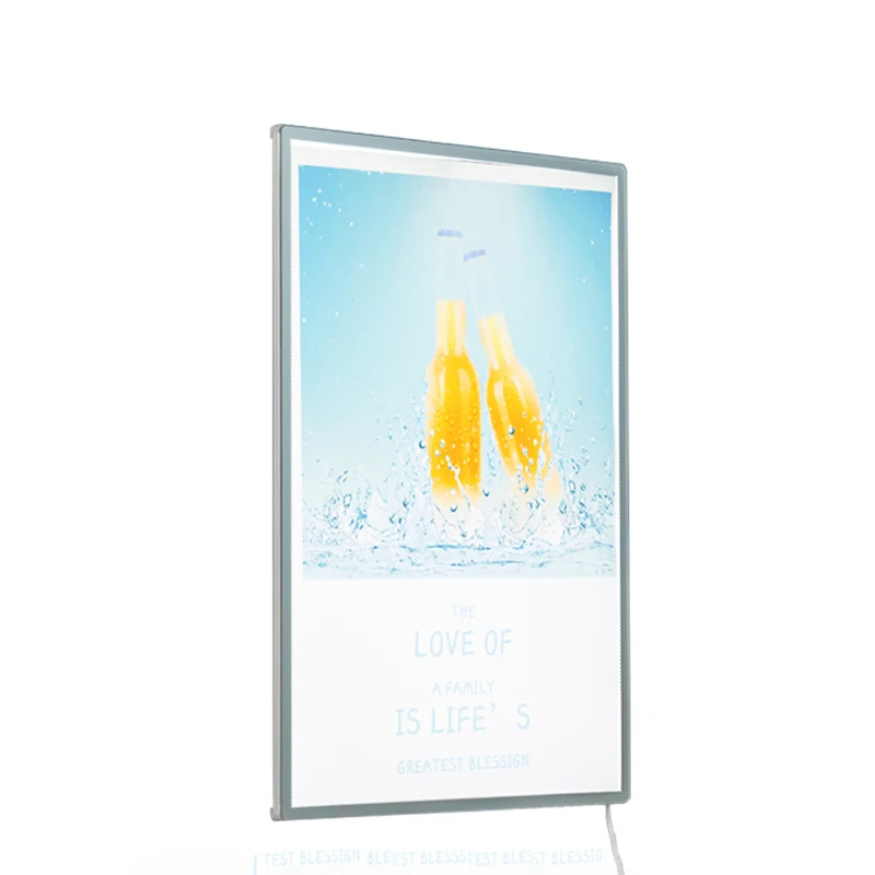 A1 A2 A3 A4 DIY LED Light Box Poster Panel Aluminum Snap Frame for Advertising Lightweight Sign Board