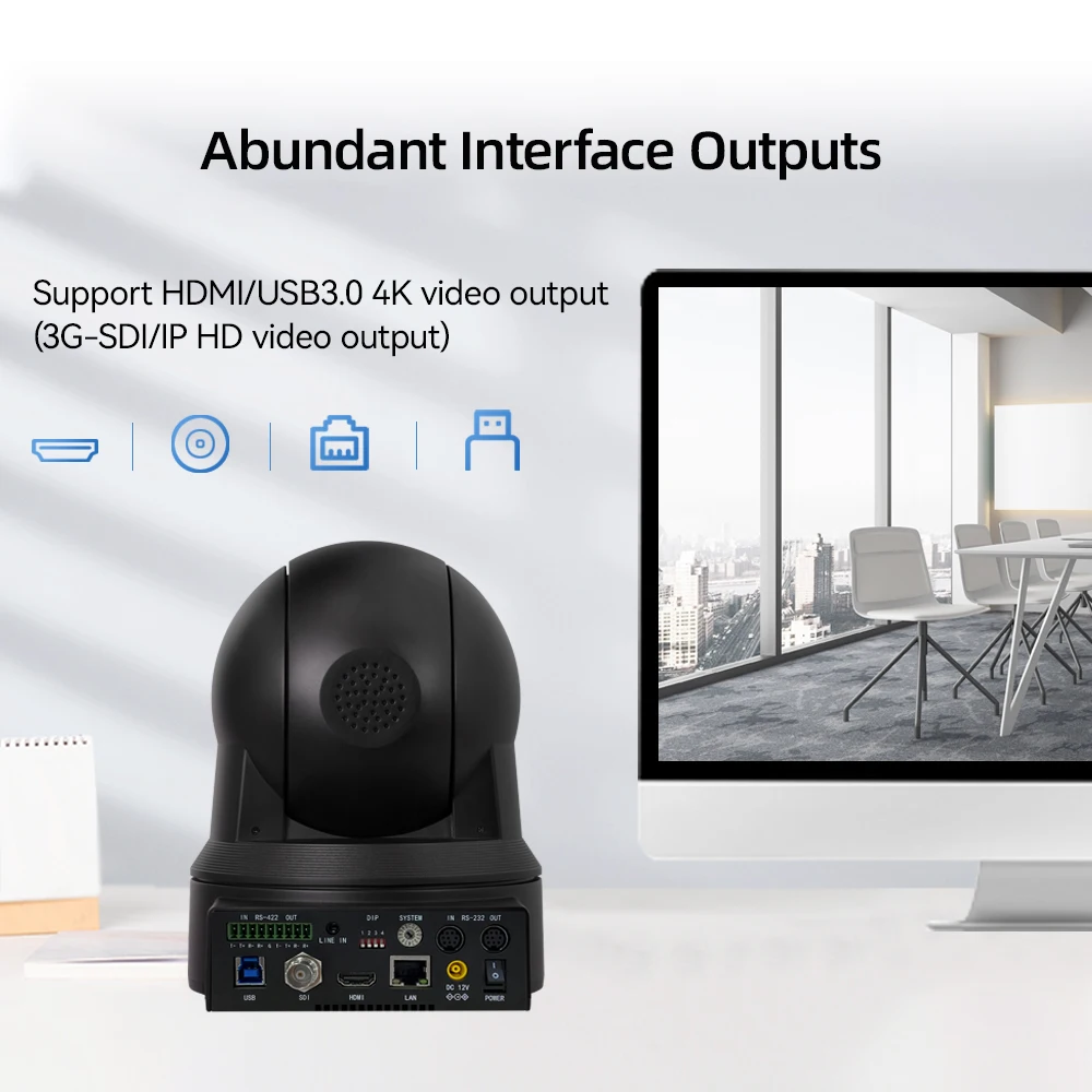 JJTS Новый дизайн 12x4k UHD Конференц-камера USB 3 0 3G-SDI PTZ для живых событий видеоконференций