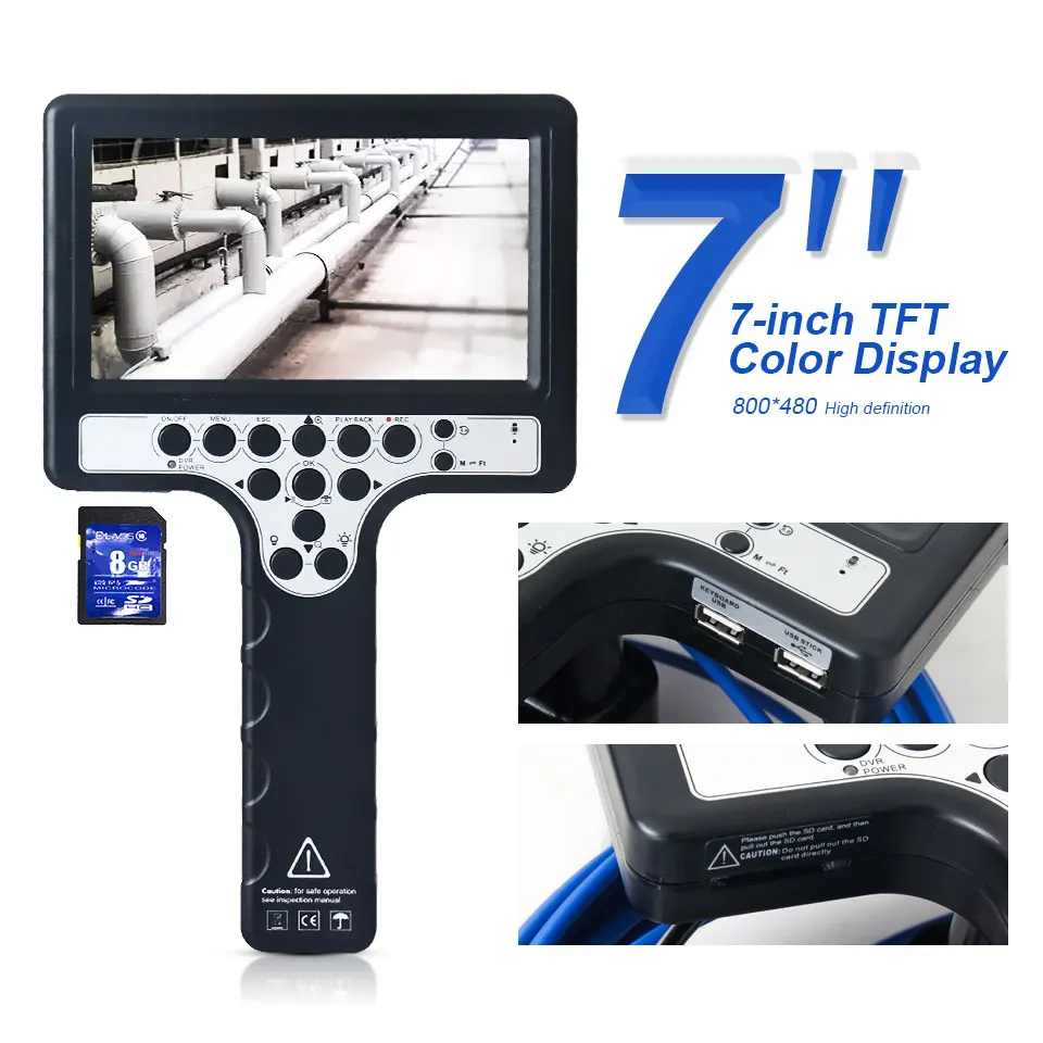 24 inch industry horizontal pipe endoscope machine vision usb 5.5mm flexible inspection camera for smartphone