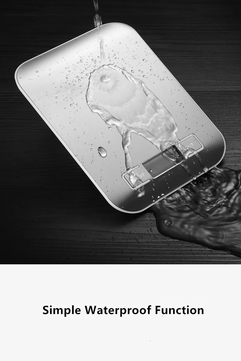 Accurate Weighing ABS Minimalism Kitchen Scales Kitchen Digital Long Life High Strain Sensors