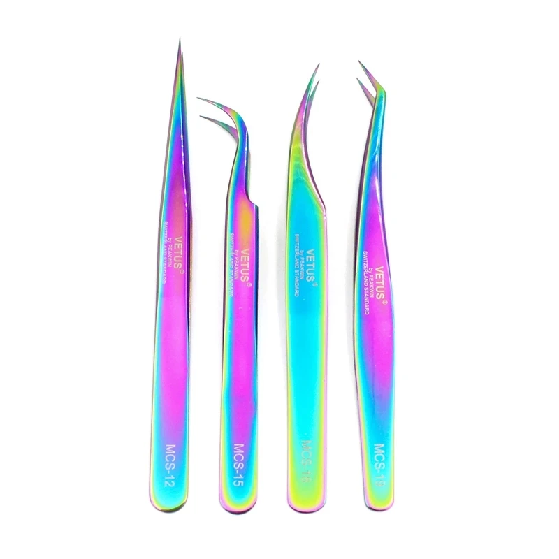 New Private Label 3d Lash Extension Tweezers Stainless Steel Eyelash Tweezers Manufacturer