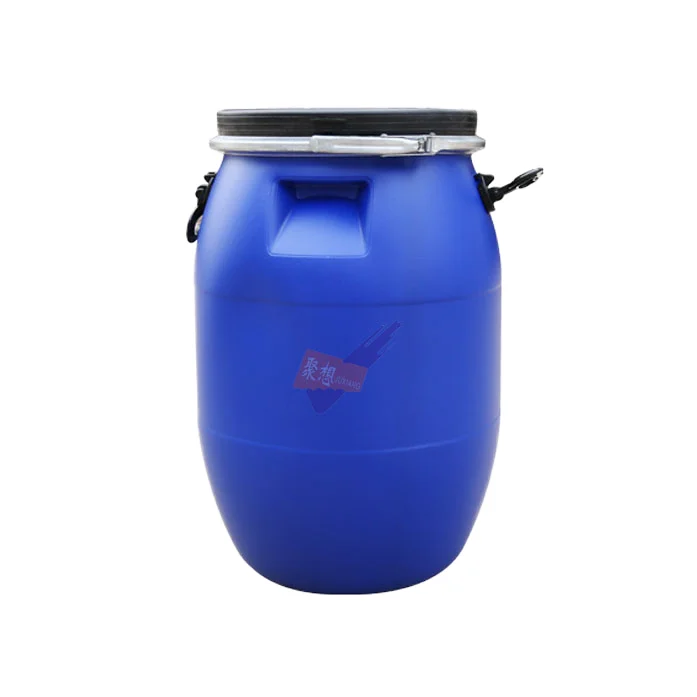 200-Litre Blue Plastic Drum HDPE Open Top Food Grade Barrel Recyclable for Water Food Oil Packaging 55 Gallon Capacity
