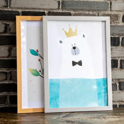 
Wholesale MDF Wood Grain Set Table Hanging The Wall Picture Photo Painting Poster Frame 