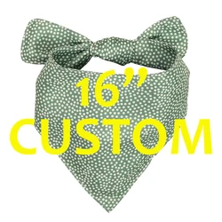 wholesale pet square triangle plain printed customized scarf custom logo dog bandana