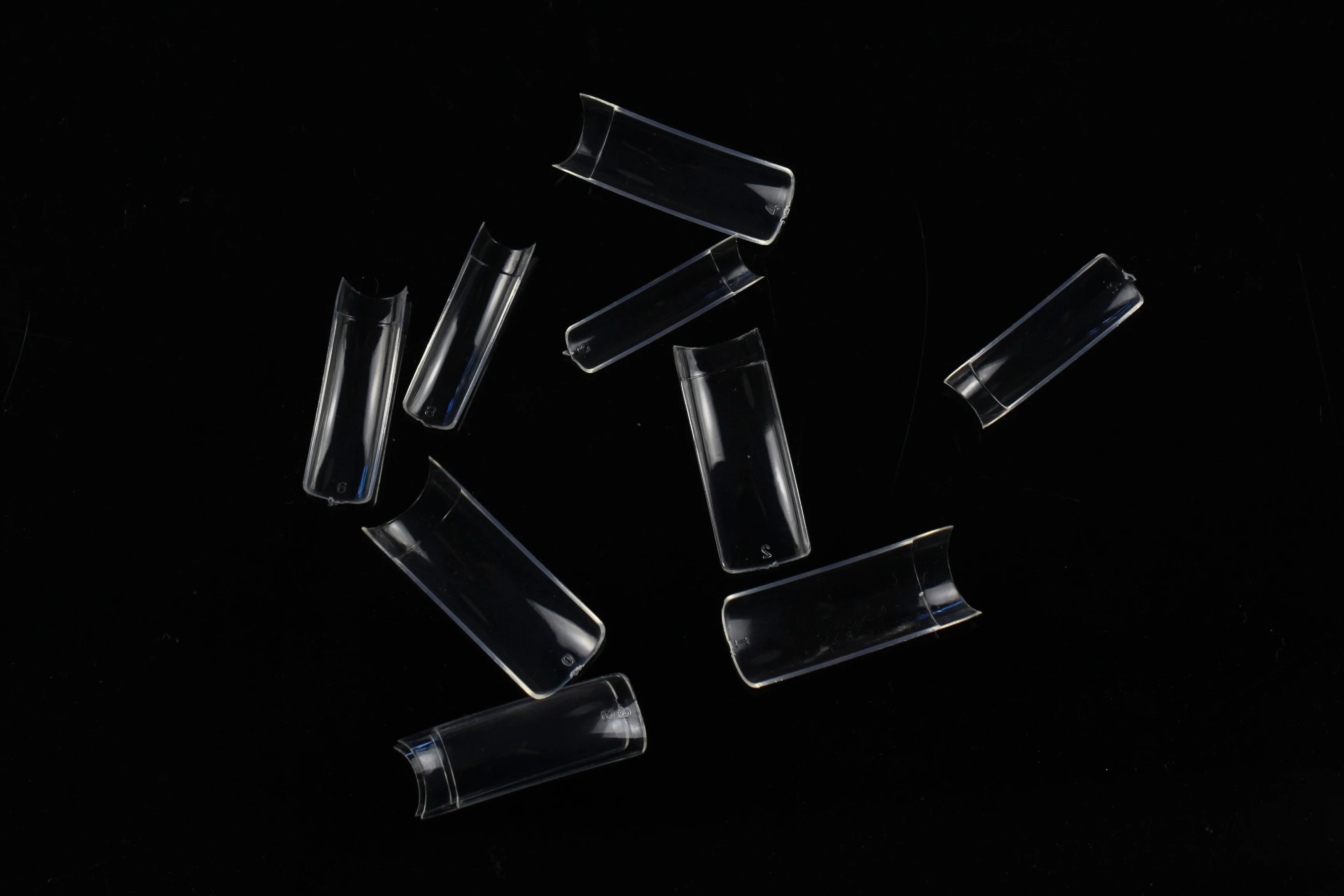 Wholesale ABS Square Curve C 500 Pieces Artificial Fingernail For Nail Salon