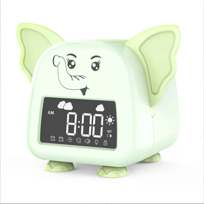 2022 New Baby Children Sleep Trainer Clock Lights digital kids desk alarm clock nap night light table smart cartoon clock