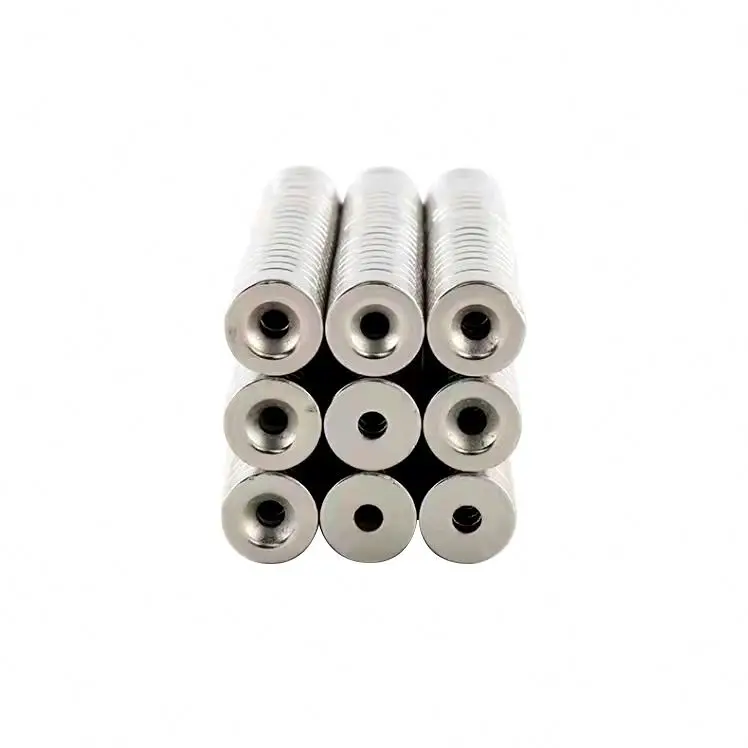 Промышленное применение Перманентный Сильный Магнит N48 с зенкером диском диафрагмы Ndfeb