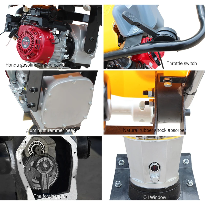 Building Construction Machinery High-quality Soil Earth Hand Push RM80 Petrol Gasoline Jumping Jack Tamping Rammer Compactor