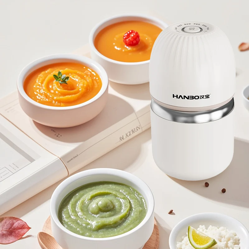 4 In 1 Multifunction Little Appliance Baby Food Processor Mixing Puree Blender Low Noise Lightweight Baby Food Makers