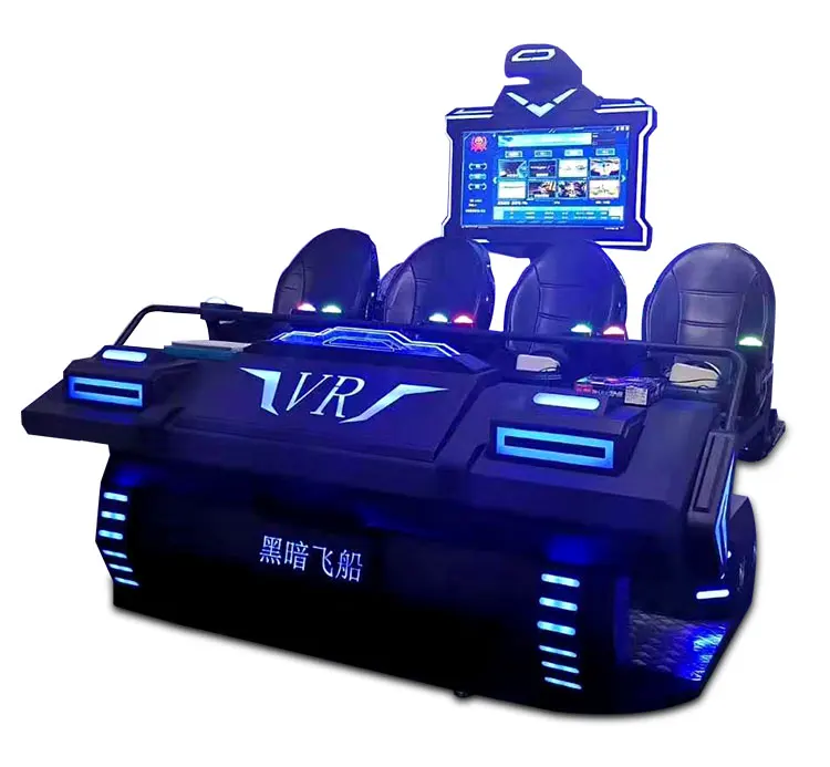6 мест виртуальной реальности Семейные игры multi-мест 9D vr-кинотеатр vr-игровой автомат roller coaster настоящие симуляторы