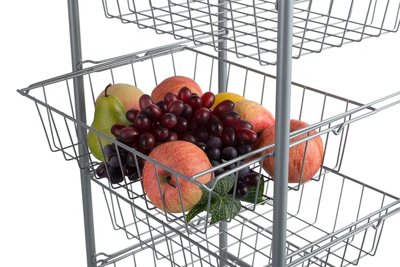  Горячая Распродажа тележка для корзин 5 ярусов с верхней крышкой из ДВП кухонного