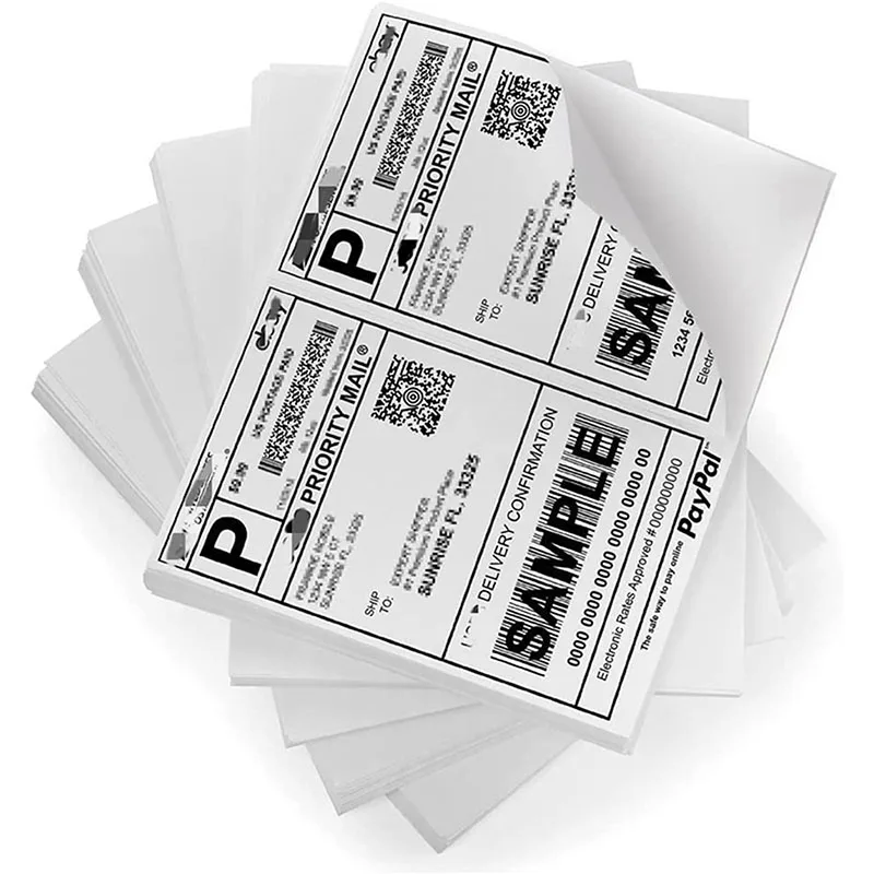 Product Sticker Shipping Thermal Label Printing Custom Adhesive Brand Logo Round Label Rolls