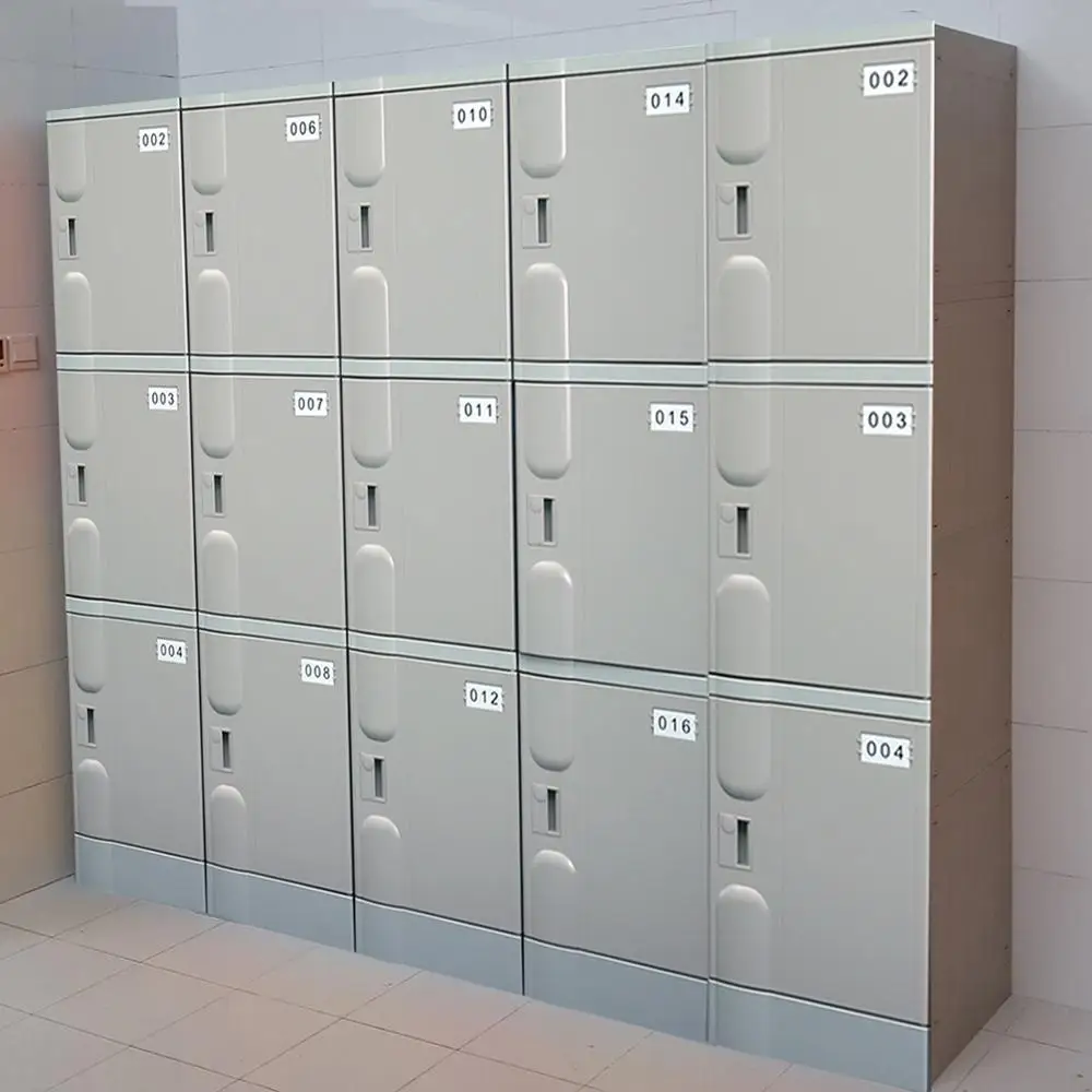HDF ABS plastic storage cabinet lockers with 2 keys lock