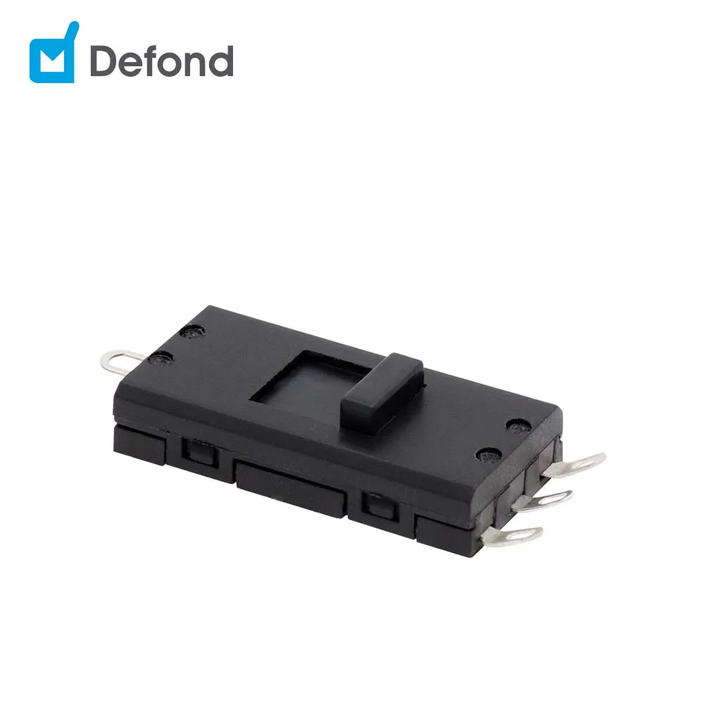 Dongguan slide switch factory wholesale SMD 6.5A 4 pin horizontal slide switch with PCB board