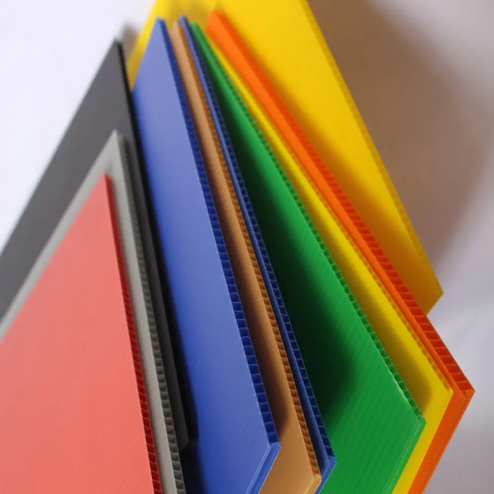 High quality cheap price floor protection 2mm 350g PP corrugated  coroplast sheet corflute sheets