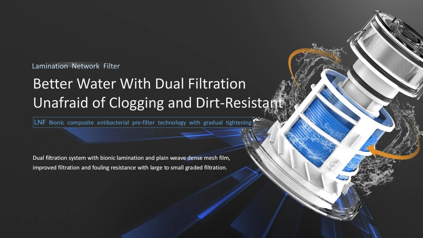 Manual water prefilter sediment 40 micro water pre filter for home aqua pre filter with dual filtration mesh