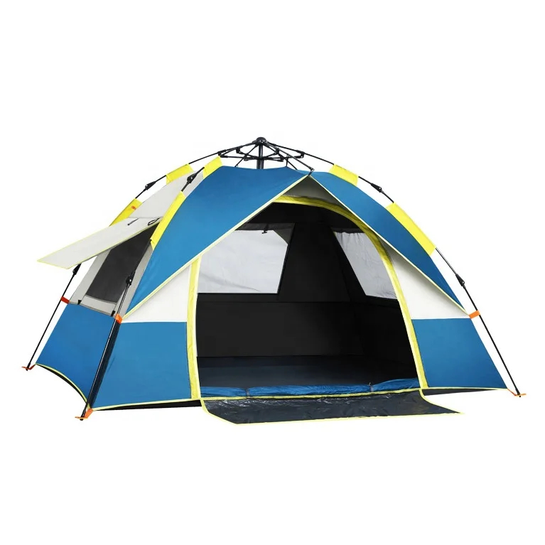 200*147*126cm 4 Season Double-layer Polyester Waterproof Family Outdoor Portable Automatic Pop-up Pup Tent Camping