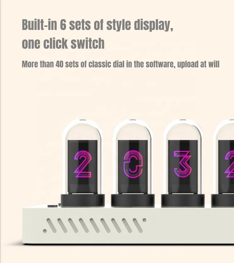 BETTER Eleksmaker Elekstube IPS Desktop Clock Glow tube table Clock Gixie Table Clock