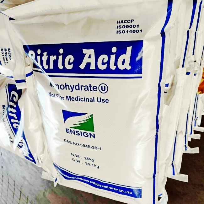 Food Grade Ensign TTCA Citric Acid Monohydrate E330 Citric Acid Anhydrous