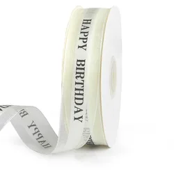Hot sale organza satin ribbon with satin edge for birthday gift ribbon   printing organza ribbon