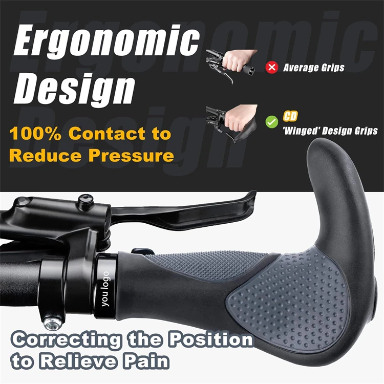 Bicycle Handlebar Mount Non-slip Integrated Horn Handle Grip for Road Bike
