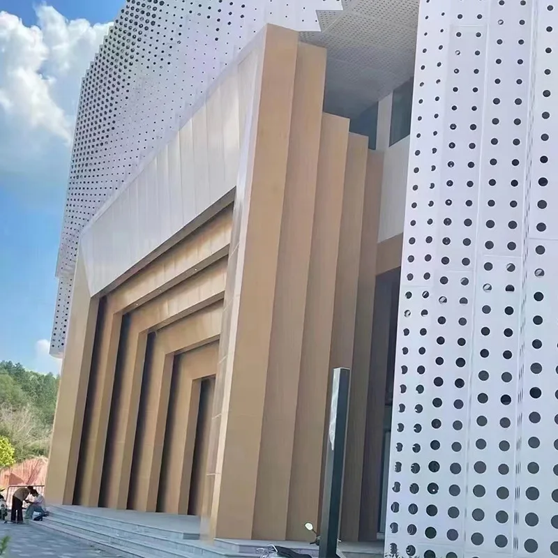 Перфорированные алюминиевые панели фасадные занавески композитные